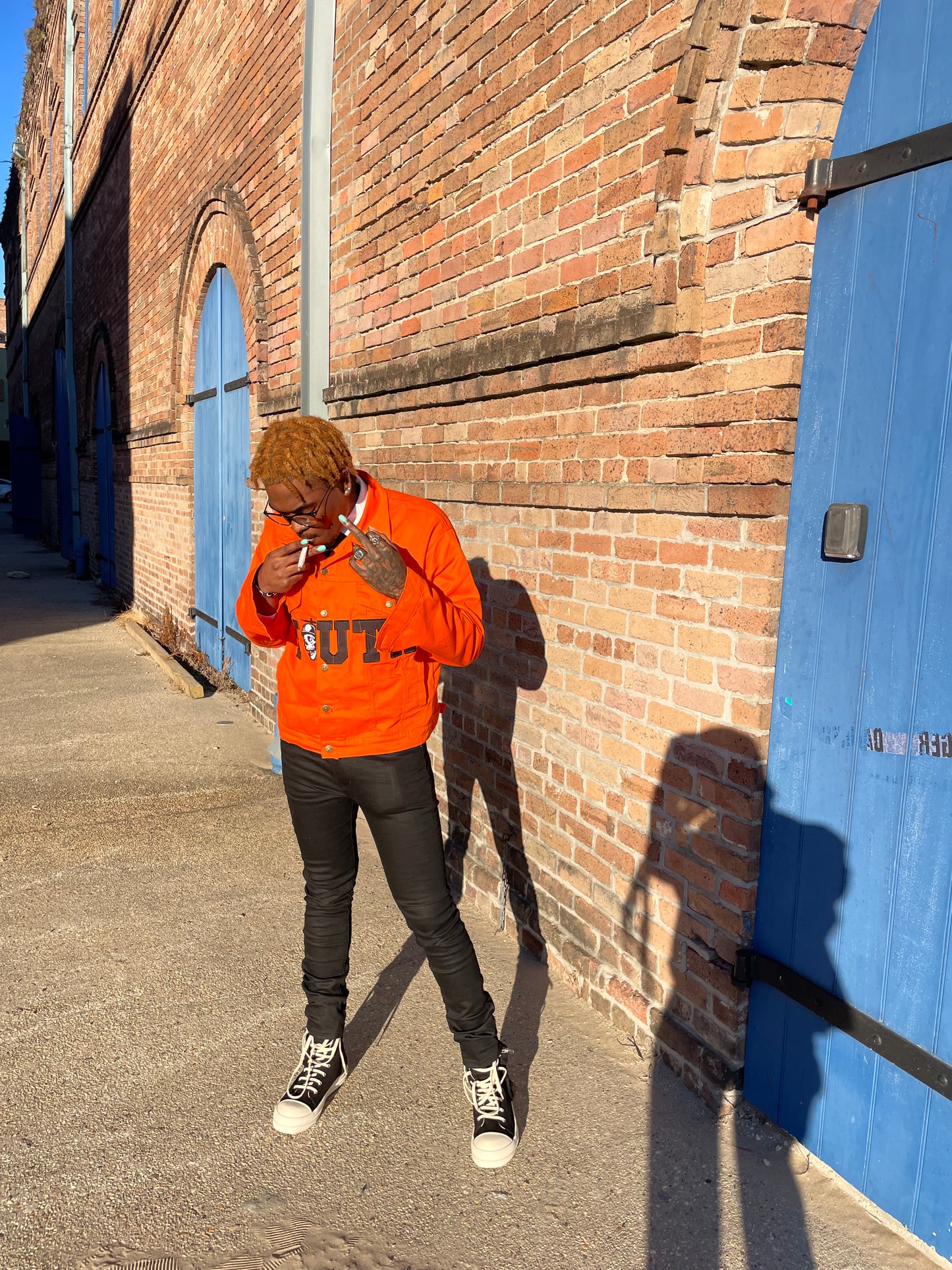 Orange Jean Jacket